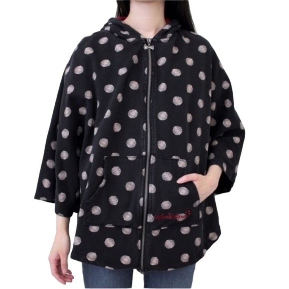 Disney Parks Minnie Mouse Polka Dot Cape Poncho Hoodie  M/L